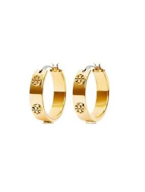 Tory Burch Miller Huggie Hoop Earrings- NWT